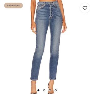 RE/DONE Ultra High Rise Skinny Jean in Western Blue